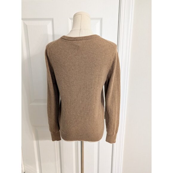 Quince Mongolian Cashmere Crew Neck Sweater Medium Teak Beige - Picture 5 of 11
